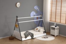 Single Bed - PXETOR 3ft Kids Bed Grey