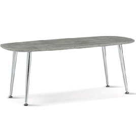 Winslow Elegance Stone Effect Coffee Table with Contemporary Chrome Legs
