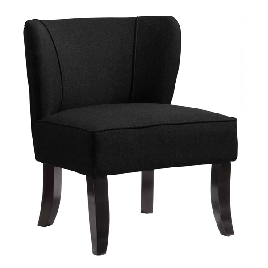 Dorchester Luxurious Black Fabric Chairs - Set of 2