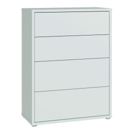 AVELINE Grey Chest of Drawers - Medium-sized, 4 Drawers