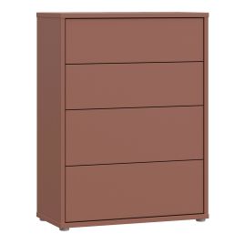 AVELINE Brown Chest of Drawers - Medium-sized, 4 Drawers