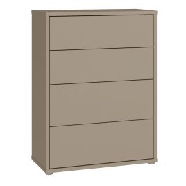 AVELINE Beige Chest of Drawers - Medium-sized, 4 Drawers