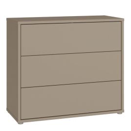 AVELINE Beige Chest of Drawers - Medium-sized, 3 Drawers