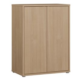 AVELINE Tall 2 Door Sideboard with Push to Open Doors - Elegancia Oak