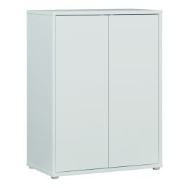 AVELINE Tall 2 Door Sideboard with Push to Open Doors - Light Grey