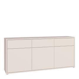 AVELINE 3 Door 3 Drawer Sideboard with Push to Open Drawers - Sand