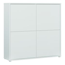 AVELINE 4 Door Large Sideboard Storage Cabinet with Push to Open Doors - Light Grey