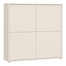 AVELINE 4 Door Large Sideboard Storage Cabinet with Push to Open Doors - Sand