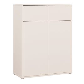 AVELINE Storage Cabinet with 2 Doors and 2 Drawers Push to Open - Sand