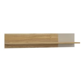 ZENVITE Wall Shelf with Sliding Panel - Mauvella Oak with Sand