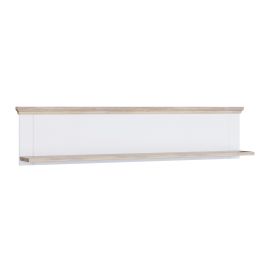 ELMRIDGE Wall Shelf - White with Riva Oak
