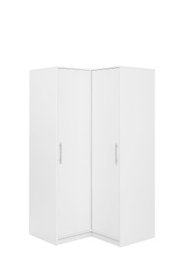 BARNSLEY 2 Door Corner Wardrobe White - 108cm