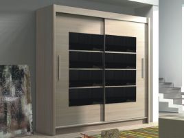 TORENA 2 Door Sliding Wardrobe Light Oak - 180cm