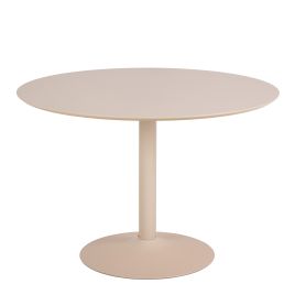 HARVINE Round Dining Table Set with 4 Owen Dining Chairs - Beige