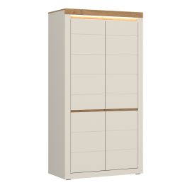NAXTON 2 Door Wardrobe Beige with Oak - 104.2cm
