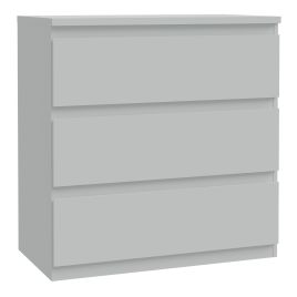 EDMONT Grey Chest of Drawers - Medium-sized, 3 Drawers