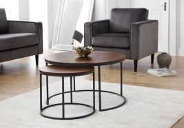 Bellini Round Walnut Nesting Tables