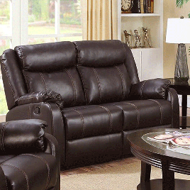 Hirwaun Luxurious Recliner 2-Seater Leatherlux and PU Collection in Espresso