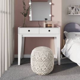 Dressing Table - PALAZZO 2 Drawer Dresser White Matt 92cm