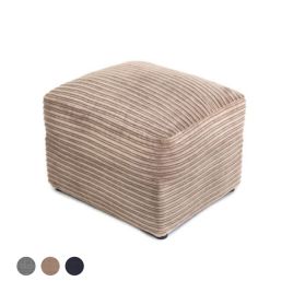 Porto Jumbo Cord Footstool - Brown