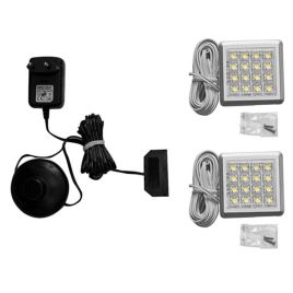 FENDALL LED Down Light Set for Cabinets with Foot Switch - White