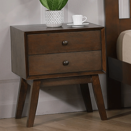 Bedside Table - KOLACHI Nightstand Rustic Oak 40cm