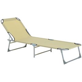 Portable Adjustable Lounger Oxford Cloth - Beige