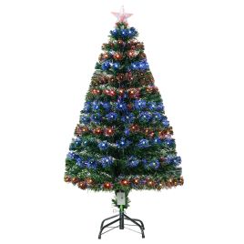 Debbie 4ft Pre Lit Christmas Tree Artificial Tree with Multi-Coloured Fiber Optic LED Light(4ft (120cm))