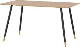 Hamilton Medium Dining Table - Oak Effect Black