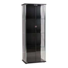 Brighton Chrome and Black Display 2 Doors Cabinet