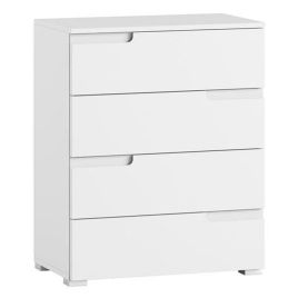 Viktoria High Gloss 4 Drawers Chest - White