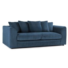 Colourful Oxford Jumbo Cord Scatterback Design 3 Seater Sofa - Blue and Other Colours