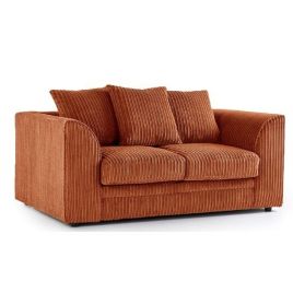 Colourful Oxford Jumbo Cord Scatterback Design 2 Seater Sofa - Orange and Other Colours