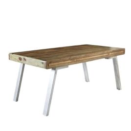 Fiona Metal Legs Unique Retro Style Wooden Large Dining Table