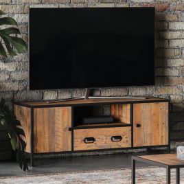 Hayley Reclaimed Wood Large TV Stand with Storage Drawers