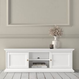 Ewelina Modern Design Tv Unit with 2 Frame Door - White