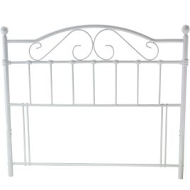 Sussex White Gloss Metal Headboard - Single 3ft