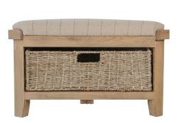 Norfolk Corner Hall Bench - Smoke Oak