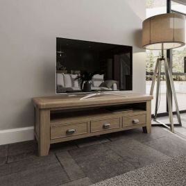 Norfolk Large TV Unit - Smoked Oak