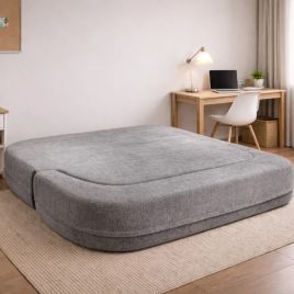 AMELIA Fabric 2 Seater Sofabed - Grey