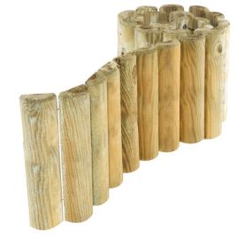 Rowlinson Pressure Treated Timber 12 Inch Garden Border Edging - Pack of Four