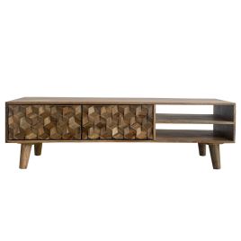 Geometric Design Scandinavian Style Legs TV Unit 140cm - Brown