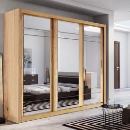 Artimas II Sliding Door Wardrobe 250cm - Oak Shetland