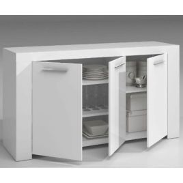 Kenneth Sleek Design 3 Door Sideboard - White