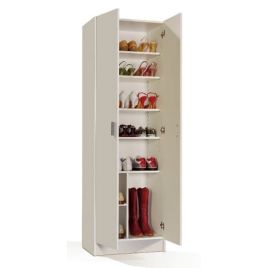 Amanda Sleek Design Multi-Purpose Double Door Wide Storage Cupboard - Matt White