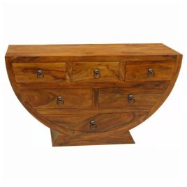 GREIGE Oak Finish Chest of Drawers - Large-sized, 6 Drawers, Ready Assembled