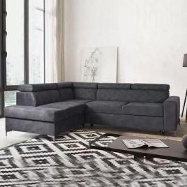 Corner Sofabed - ARMAGH 5 Seater L Shaped Left Hand Facing - Grey