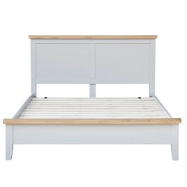 Solid Wooden 5ft Kingsize Bed Frame - Grey Finish