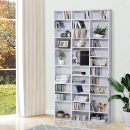 Adjustable Wooden Storage Shelving Rack - White