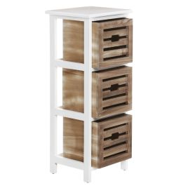 PONTELAND White Chest of Drawers - Tallboy, Small-sized, 3 Drawers, Ready Assembled